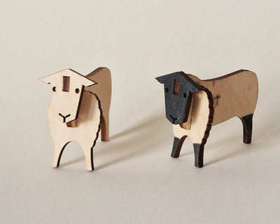 Wooden Sheep Model