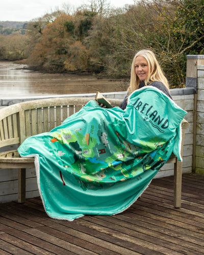 Painted Ireland Mink Fleece Lined Blanket | Samuel Lamont