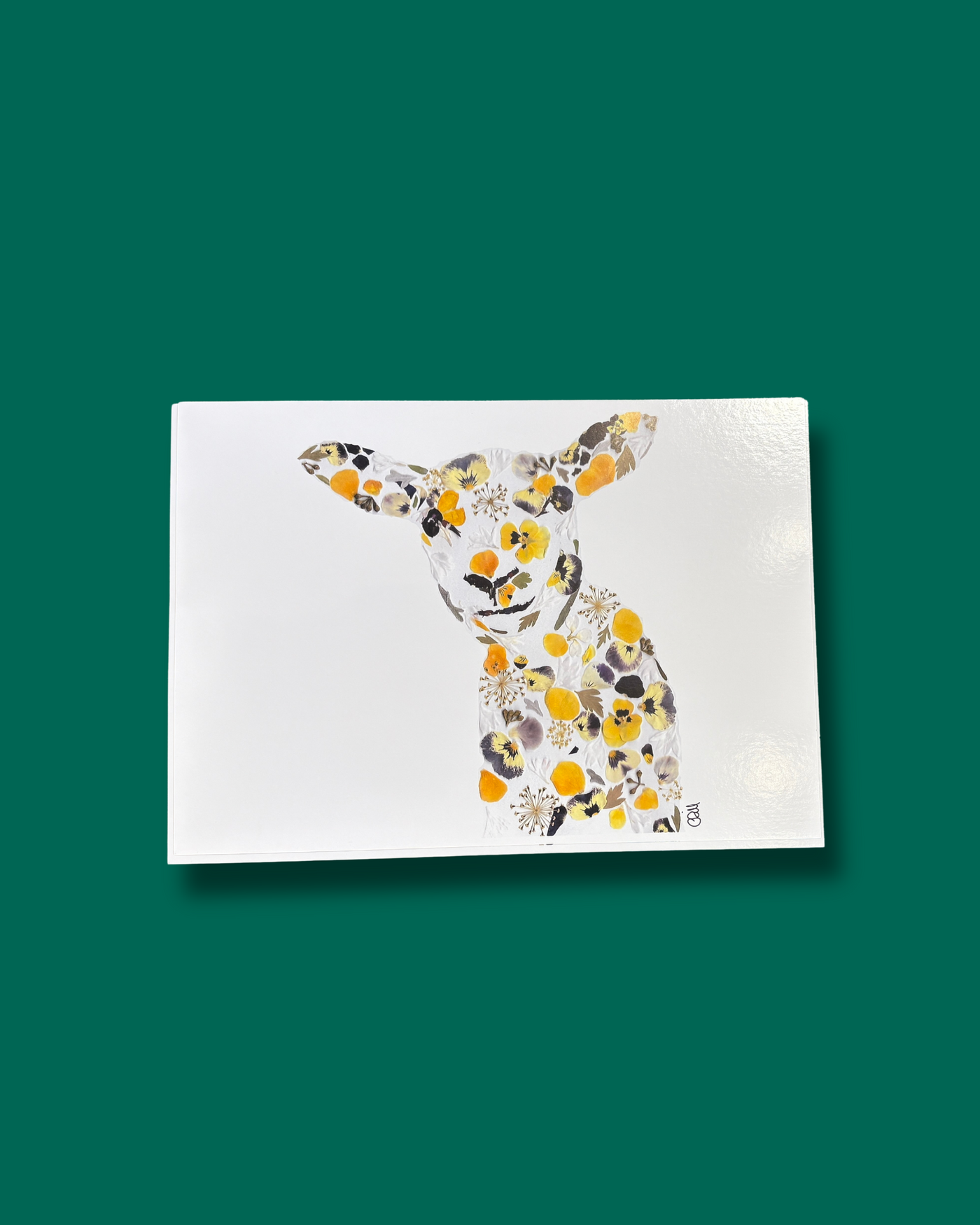 Lamb Pressed Flowers Print | The Wallflower