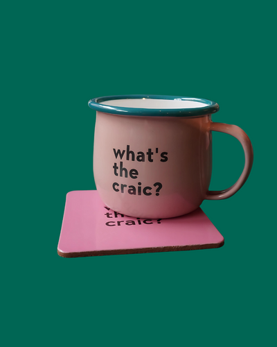 What's The Craic Pink Mug & Coaster Set | Born & Bred