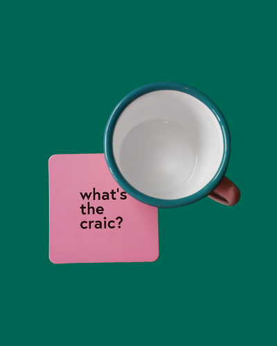 What's The Craic Pink Mug & Coaster Set | Born & Bred