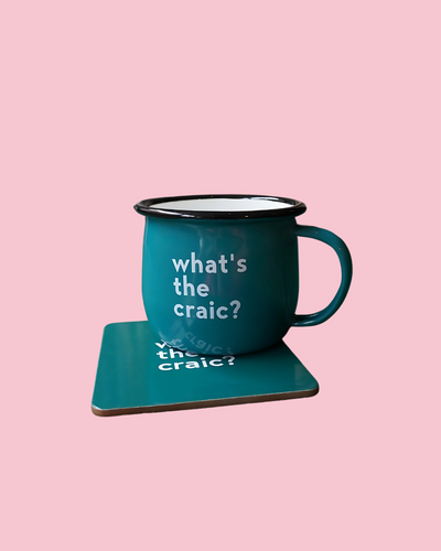 What's The Craic Green Mug & Coaster Set | Born & Bred
