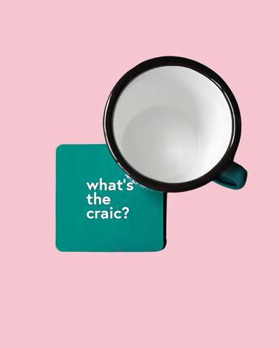 What's The Craic Green Mug & Coaster Set | Born & Bred