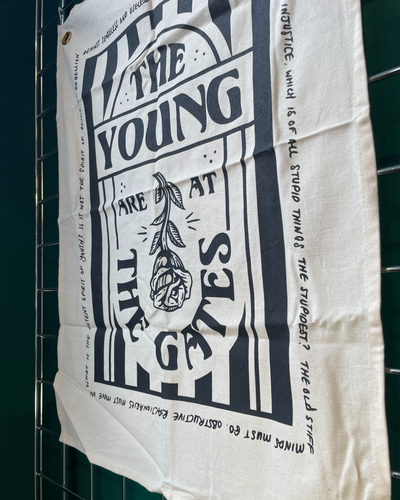 The Young Are At The Gates Fabric Tapestry Print | Alana McDowell