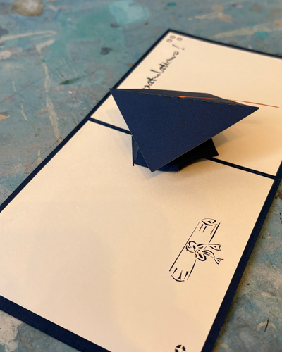 Graduation Hat Pop Up Card | Paper Bear