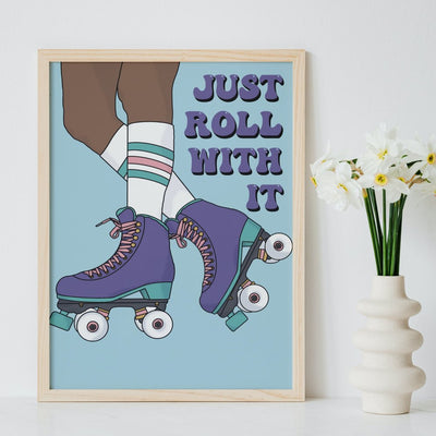 Just Roll With It Rollerskates Print | Dochas Design Studio