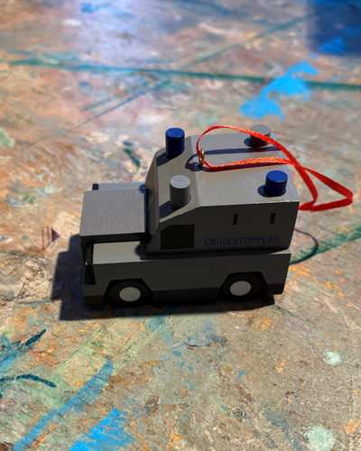 The Wee Grey Police Van Decoration | Cowfield Design