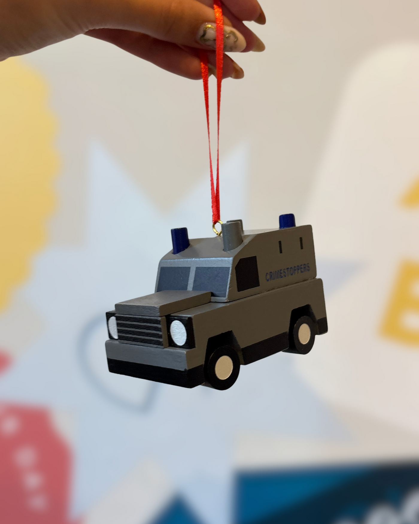 The Wee Grey Police Van Decoration | Cowfield Design