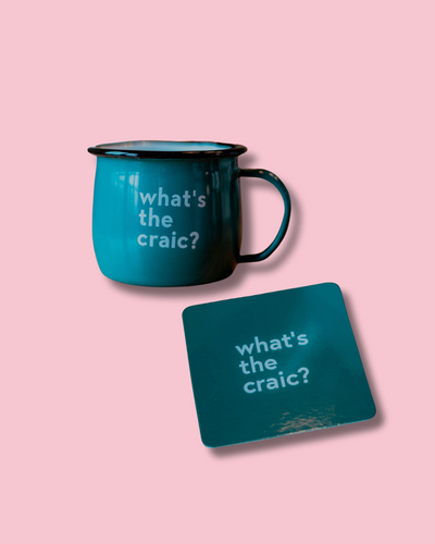 What's The Craic Green Mug & Coaster Set | Born & Bred