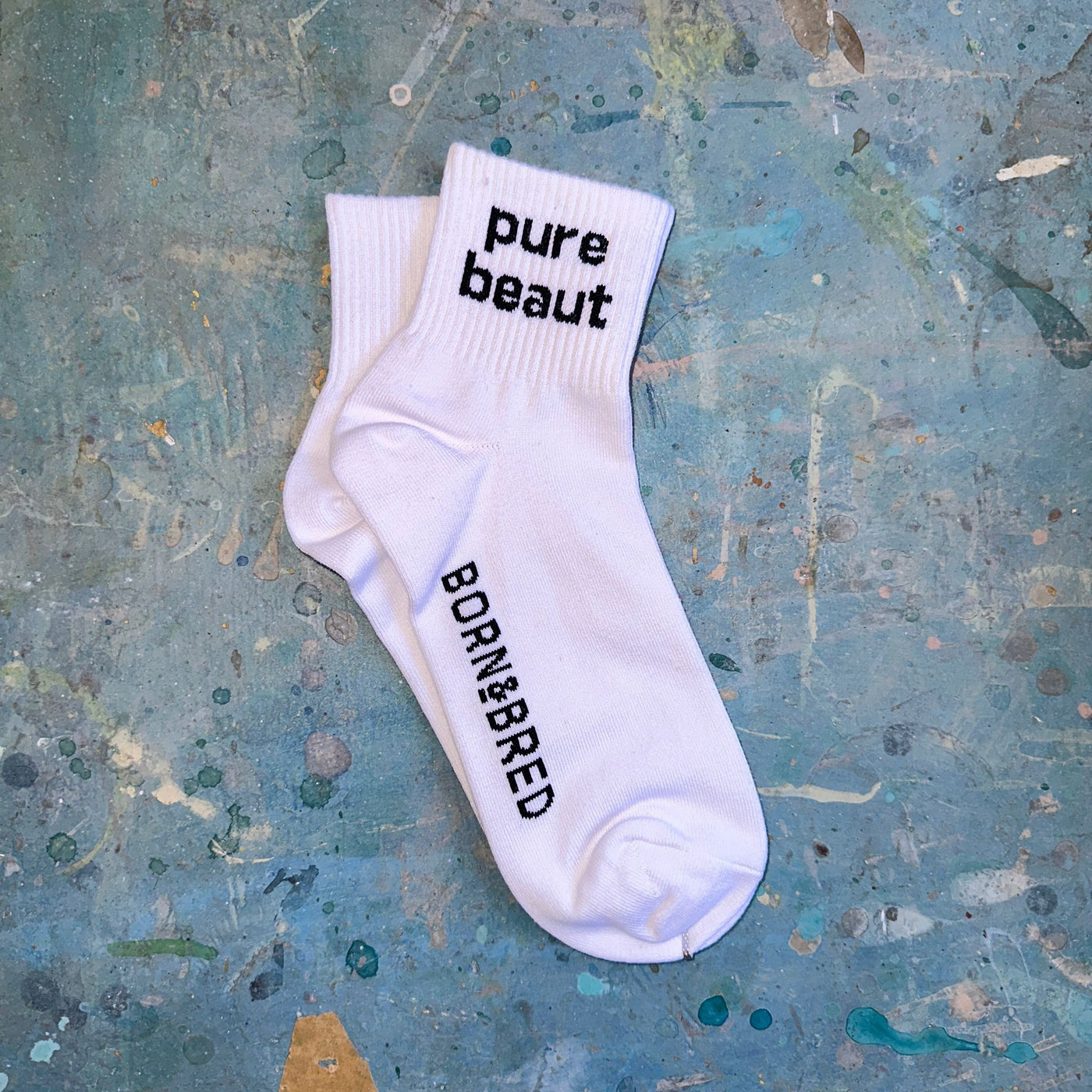 pure beaut white quarter sock
