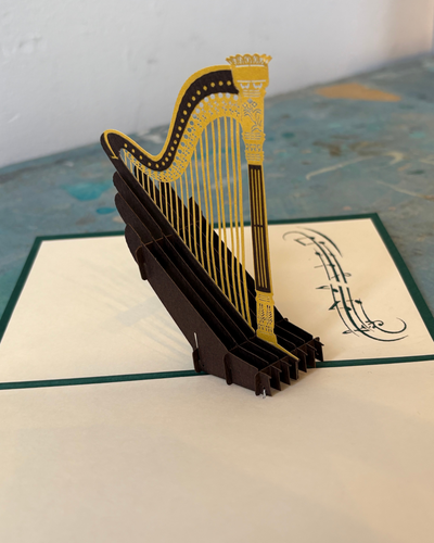 Harp Pop Up Card | Paper Bear