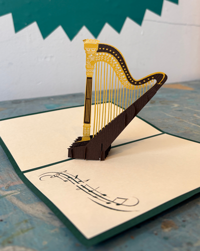 Harp Pop Up Card | Paper Bear