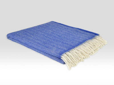 Bluebell Herringbone Throw