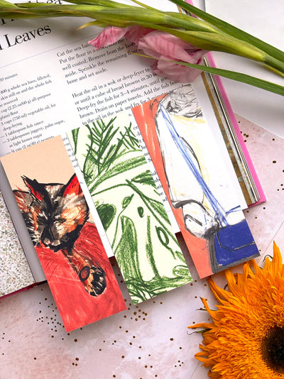 Bright Illustrated Double Sided Bookmark Set of 3 | Majukooo