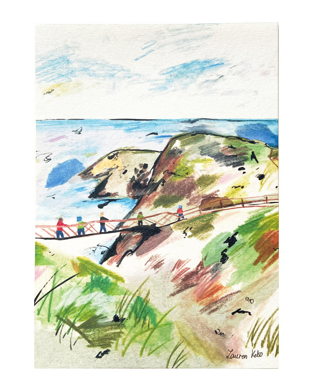 Carrick A Rede Rope Bridge Print | Lauren Kelso Illustrator