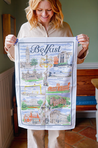 belfast city samuel lamont tea towel
