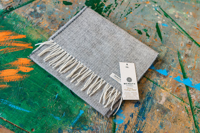Spotted Stone Lambswool Scarf | McNutt Of Donegal