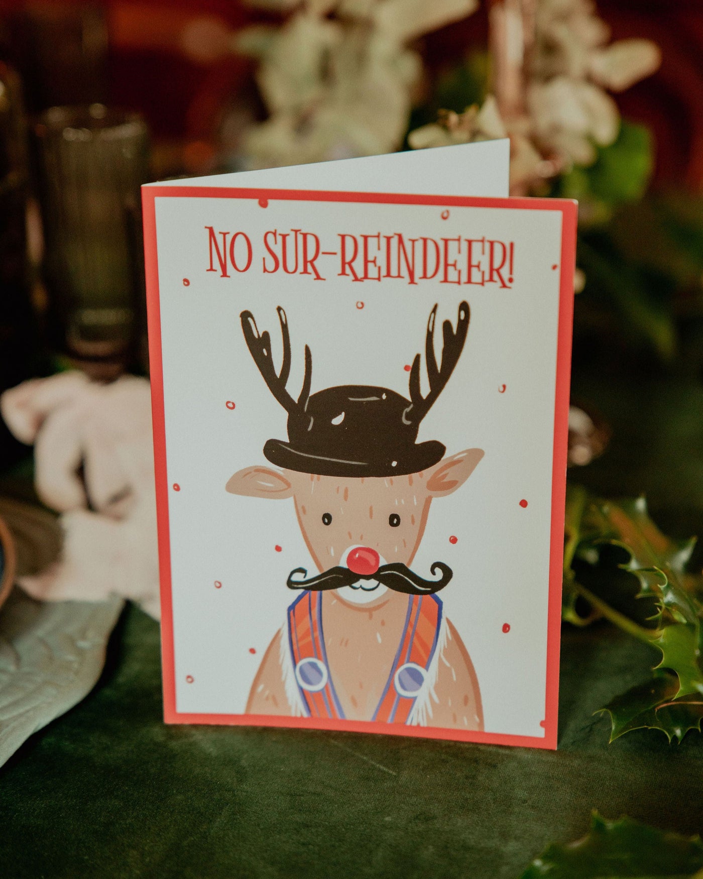 Tarjeta de Navidad sin Sur-Reno