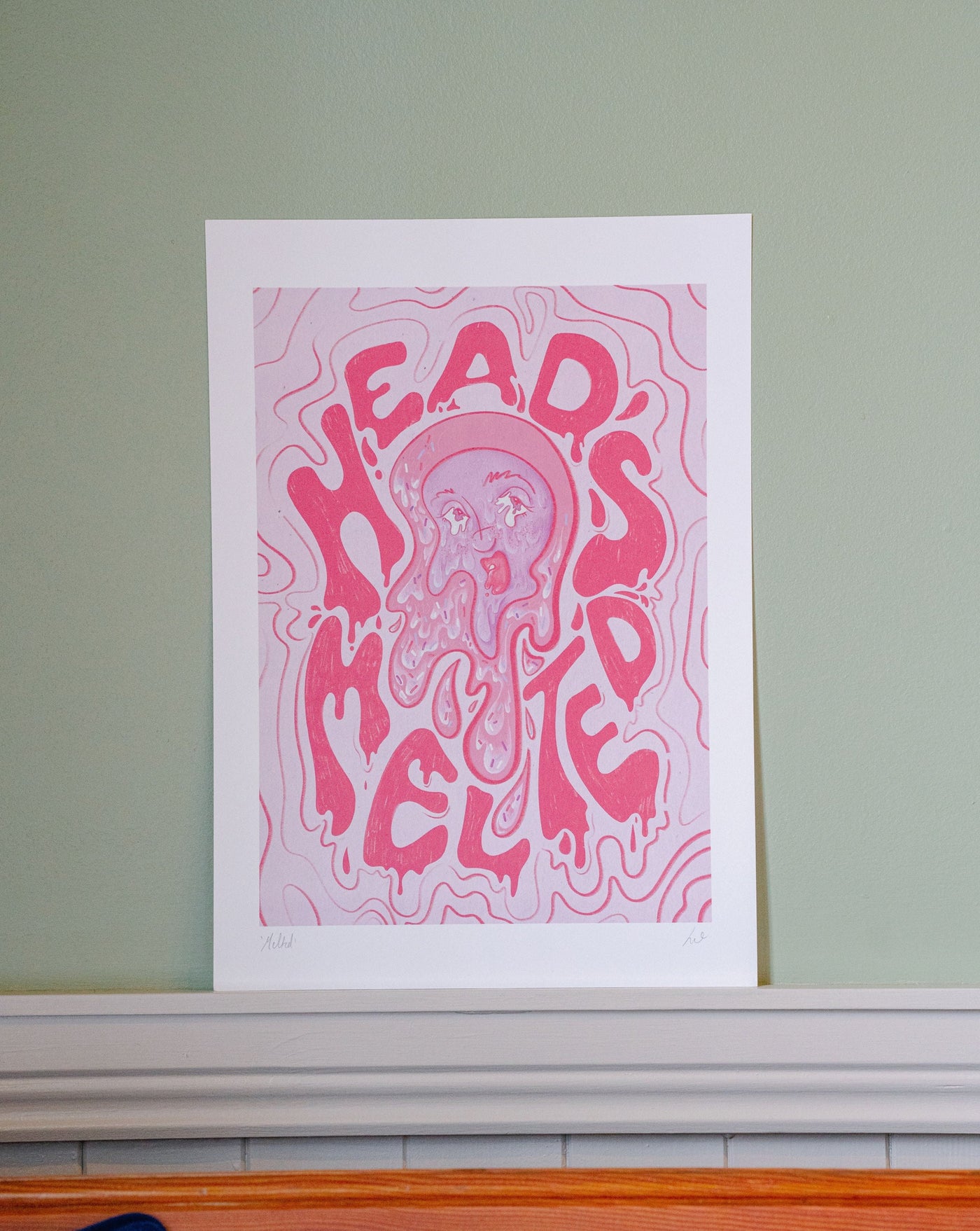 heads melted print