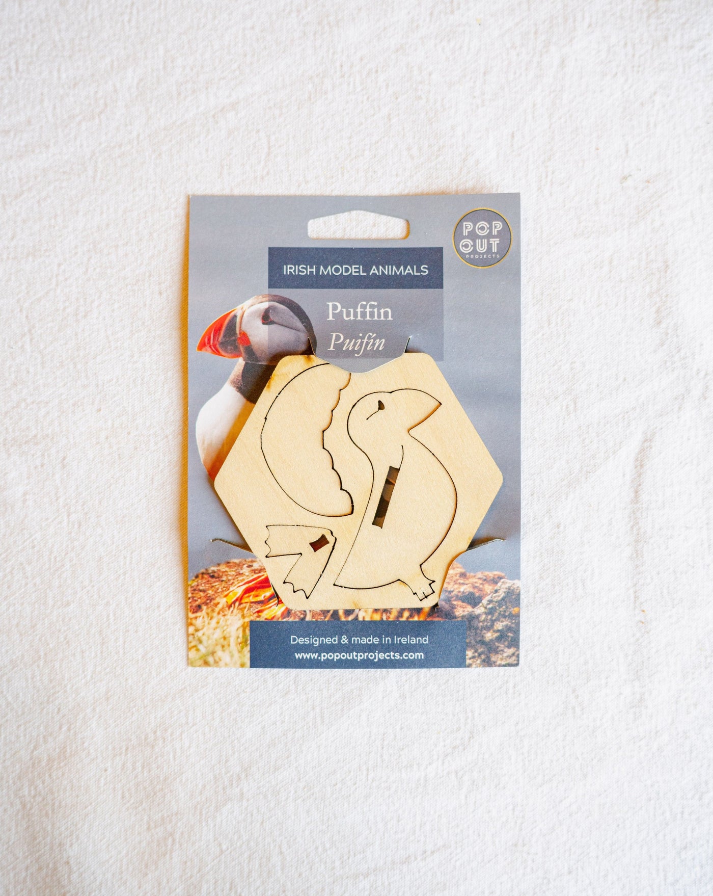 puffin wooden model
