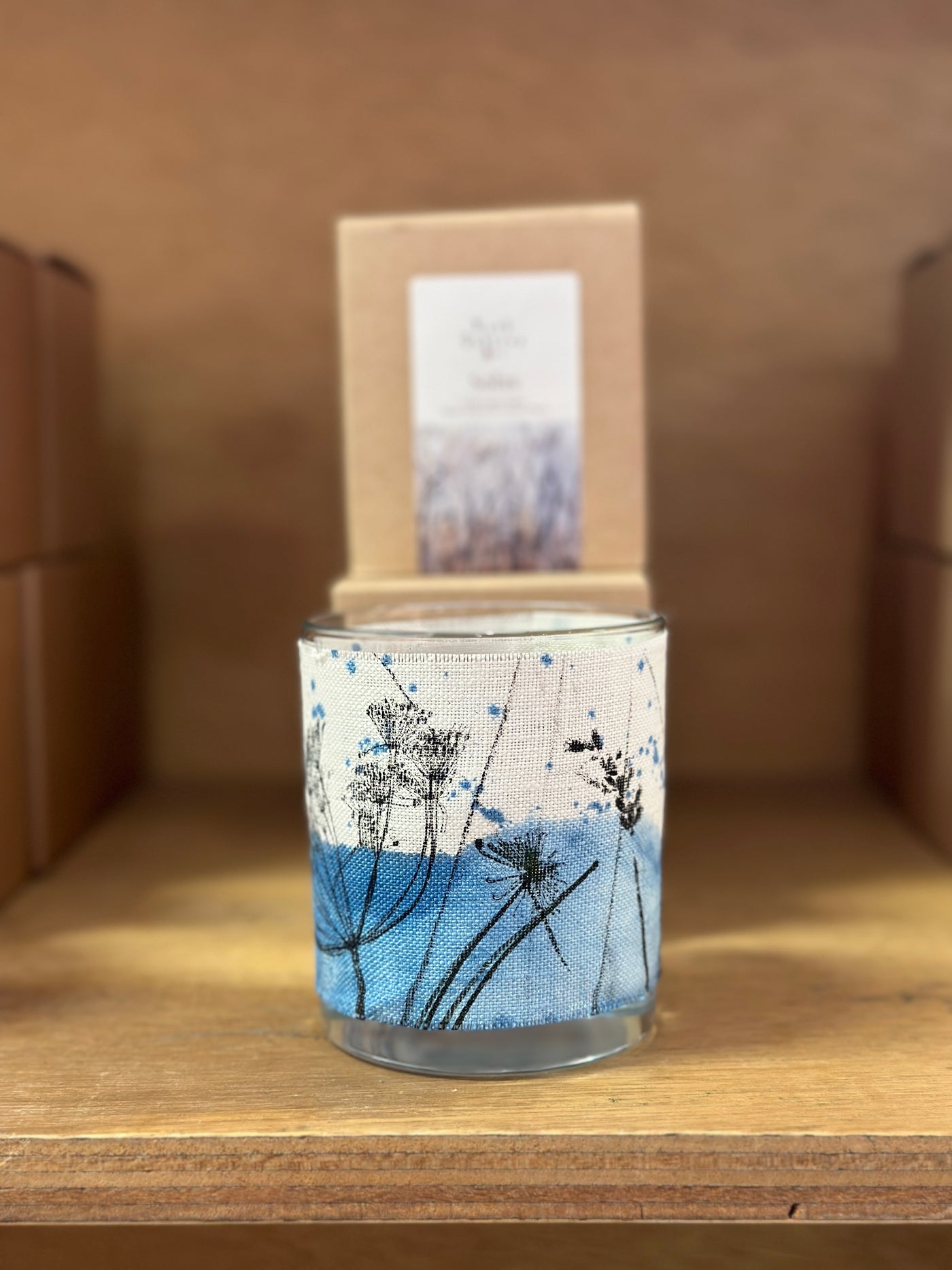 Blue Irish Linen Votive | Ruth Osborne