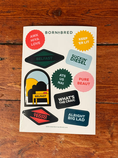 Born and Bred Belfast Sticker Sheet