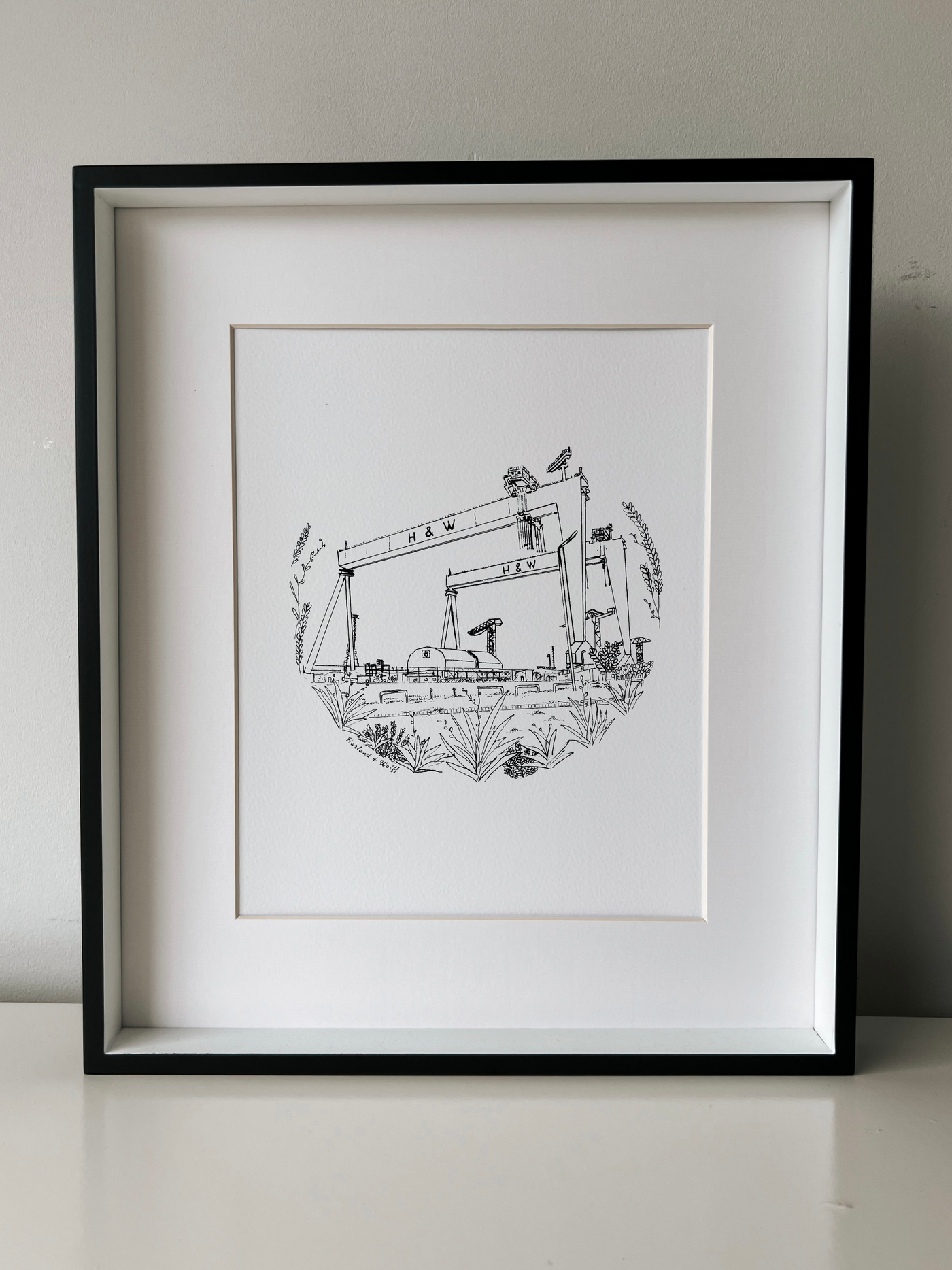 Harland and Wolff Crane Print | Sam Munro Art