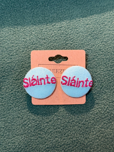 Slainte Button Earrings | Breezita