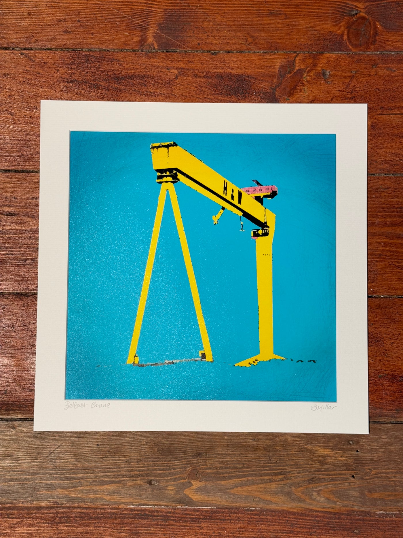 Pop Art Crane 30x30 Print | Sharon Millar