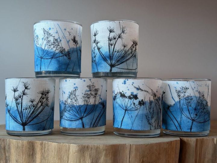 Blue Irish Linen Votive | Ruth Osborne