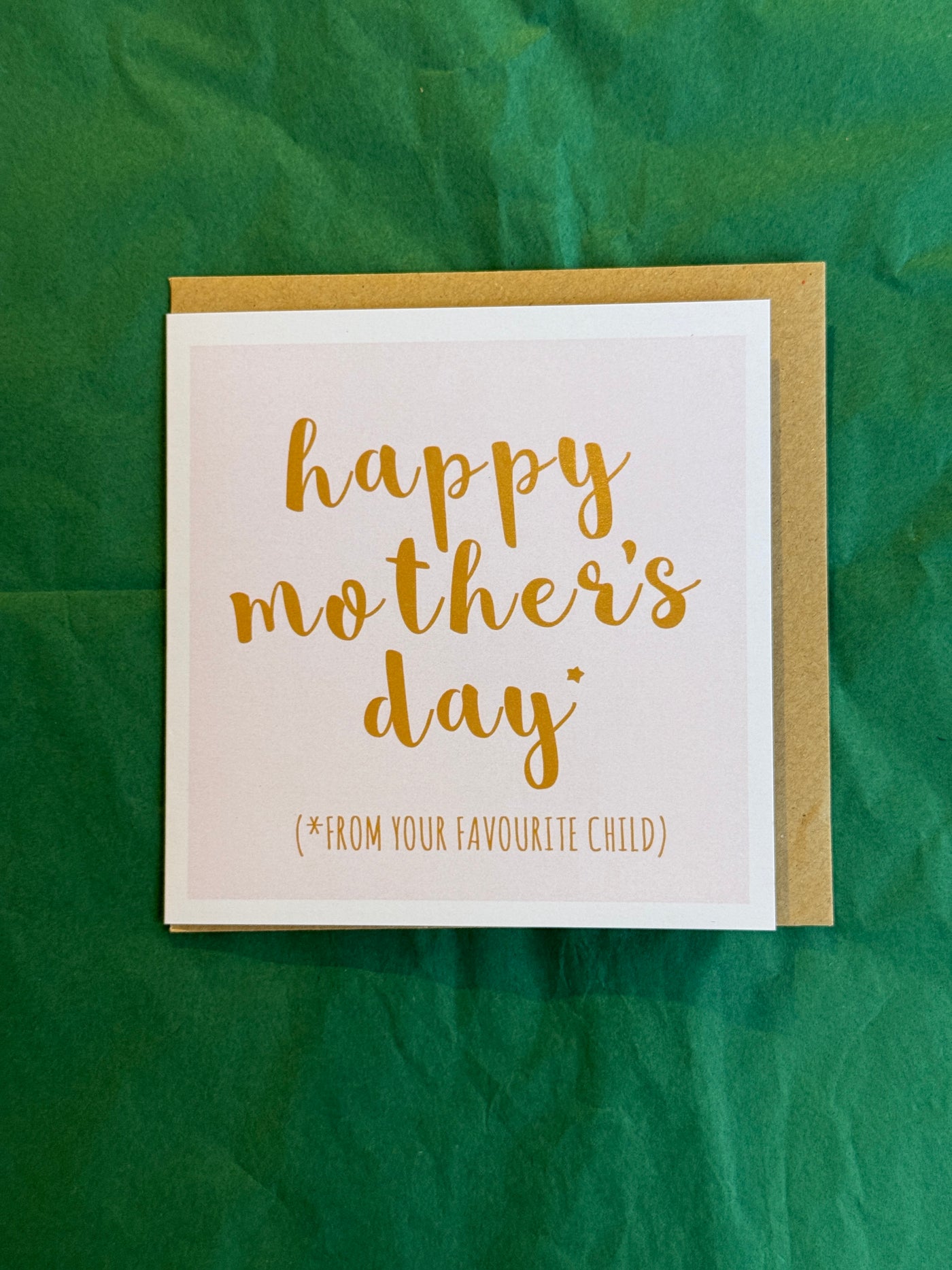 Tarjeta de feliz día de la madre (de su hijo favorito)