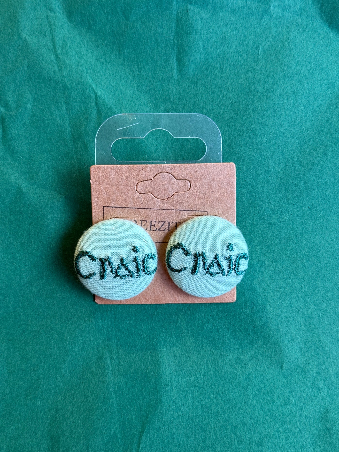 Craic Button Earrings | Breezita