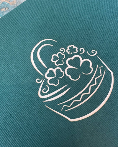 Shamrock Basket Pop Up Card | Paper Bear