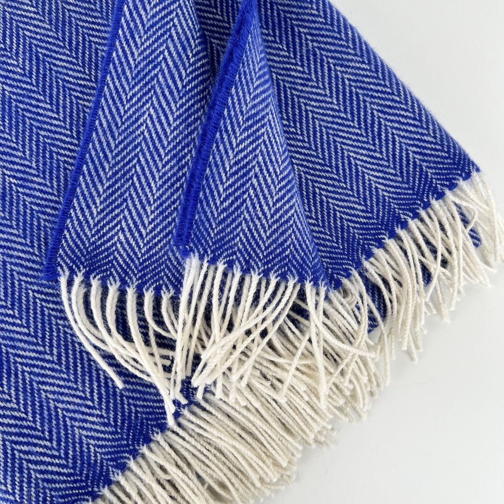 Bluebell Herringbone Throw