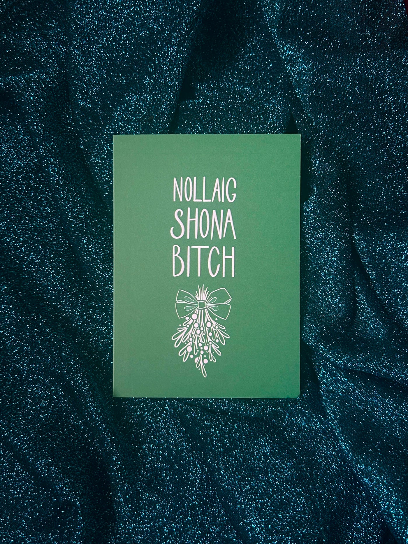 Nollaig Shona Bitch Christmas Card | Leanne McWilliams Illustration