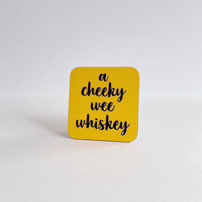 Ein frecher Wee-Whisky-Untersetzer