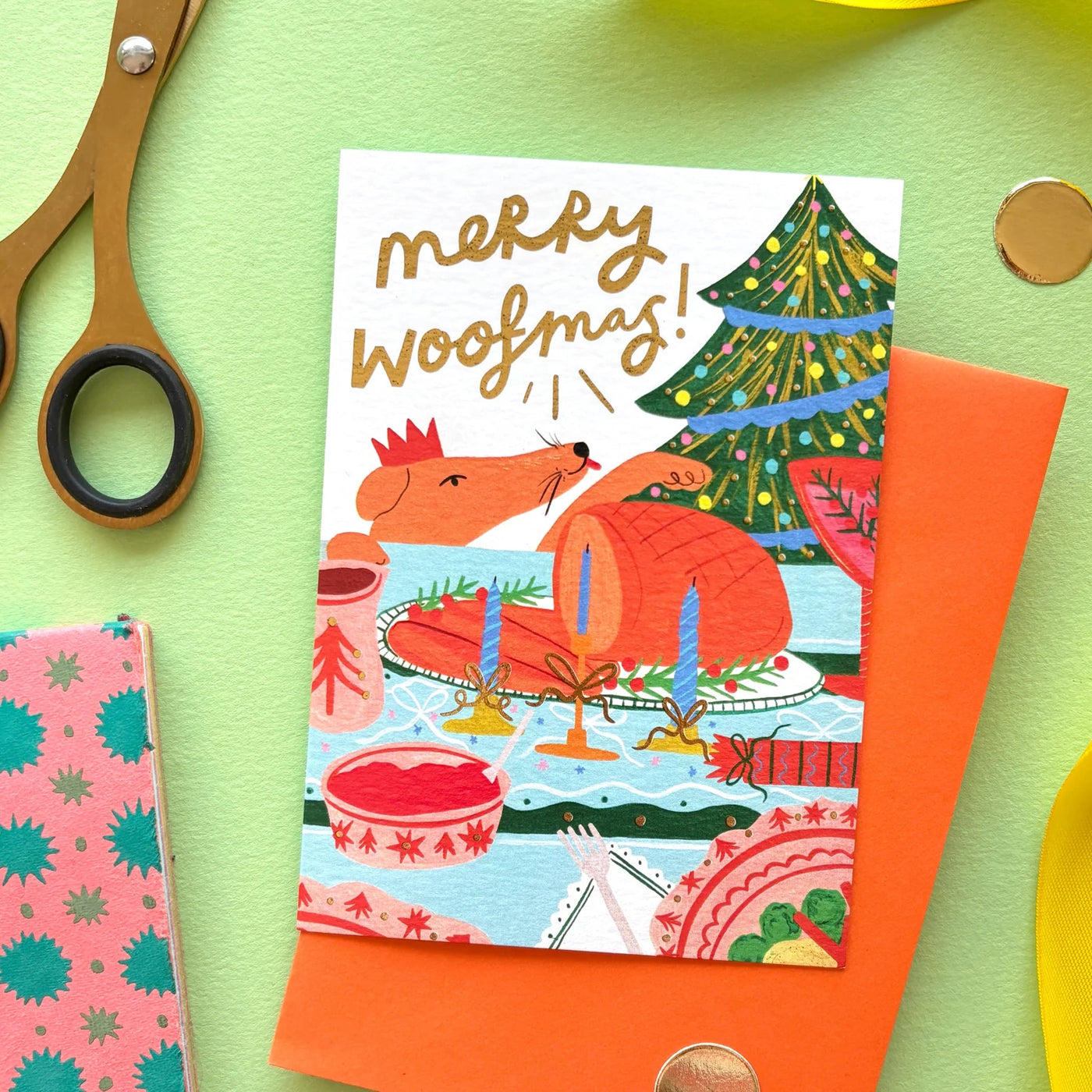 Merry Woofmas Christmas Card | Kerrie Illustrates
