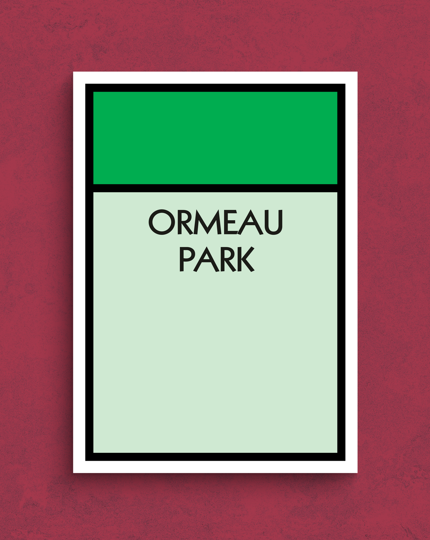 Monopoly - Ormeau Park Print | Pure Craic Prints