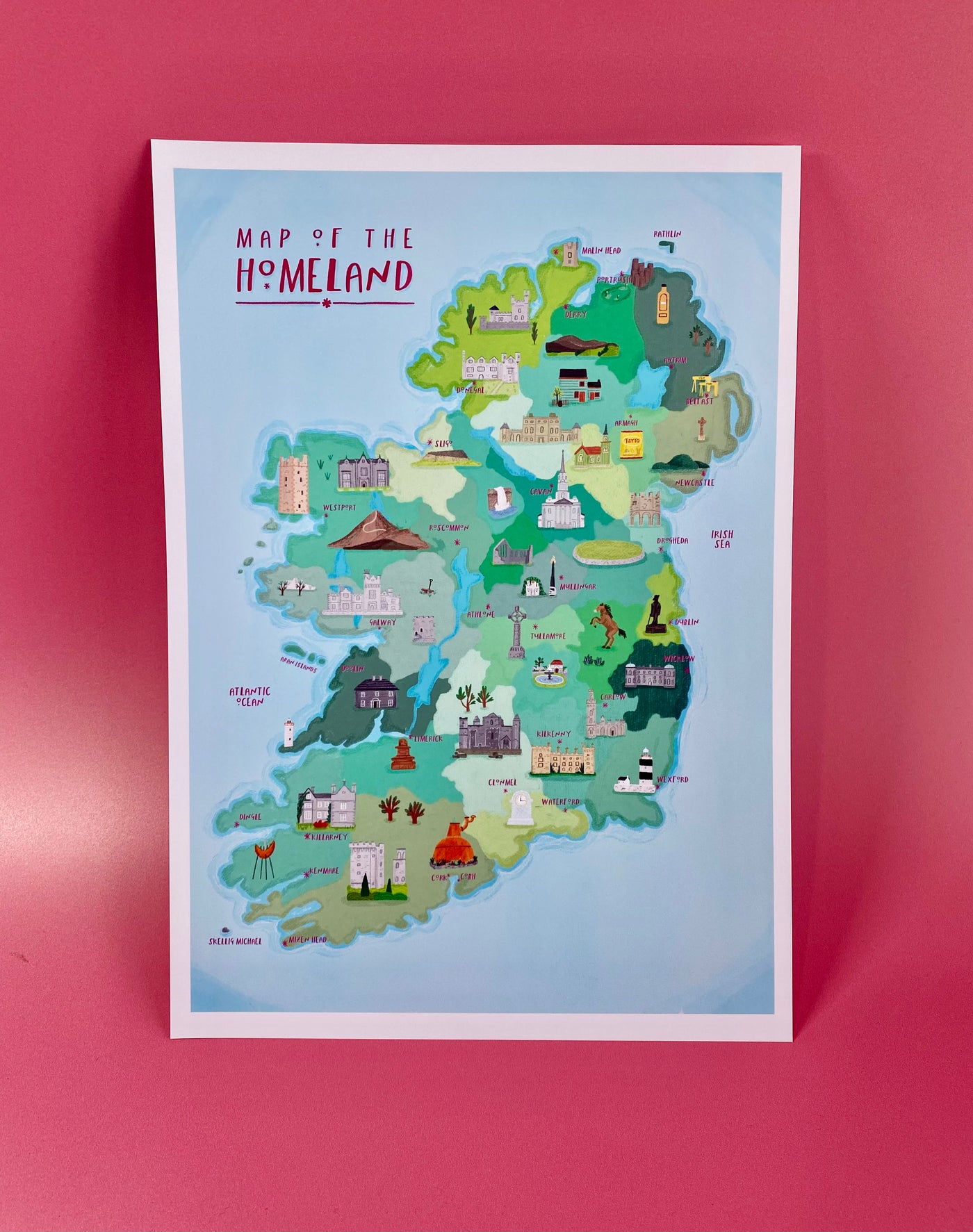 Northern Irish | Map of the Homeland Print | – Born & Bred