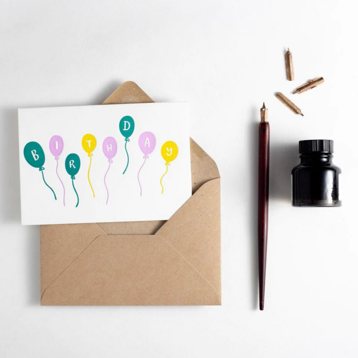 Alles Gute zum Geburtstag-Luftballons-Karte