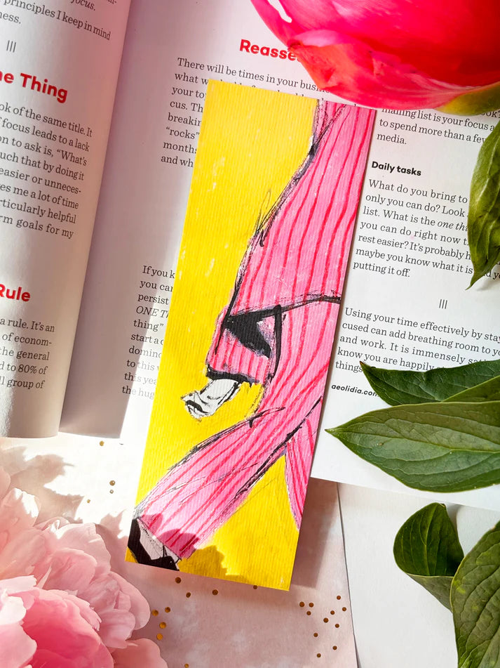 Striped Pyjama Illustrated Double Sided Bookmark | Majukooo