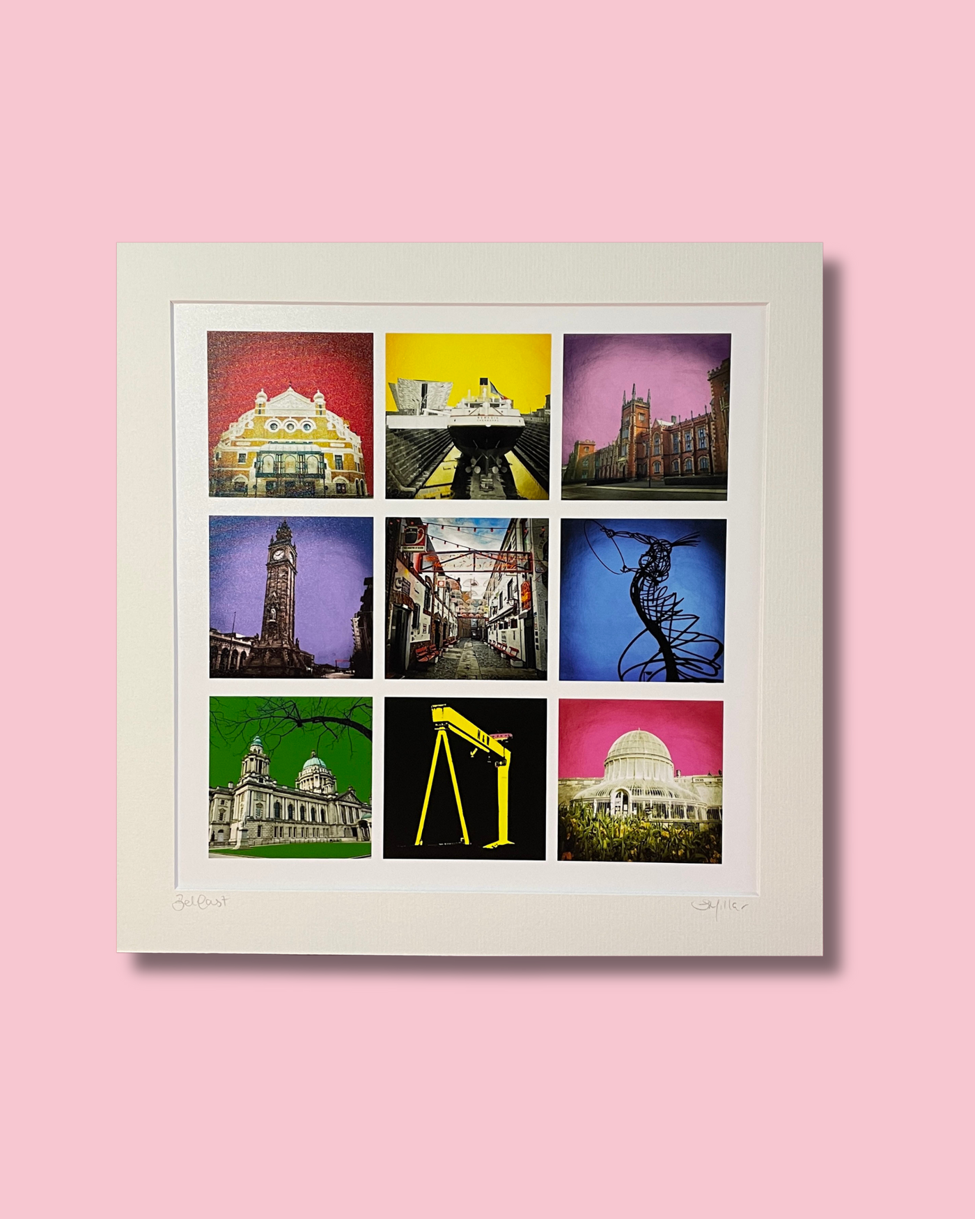 Belfast Color Montage – 30x30 Fotodruck