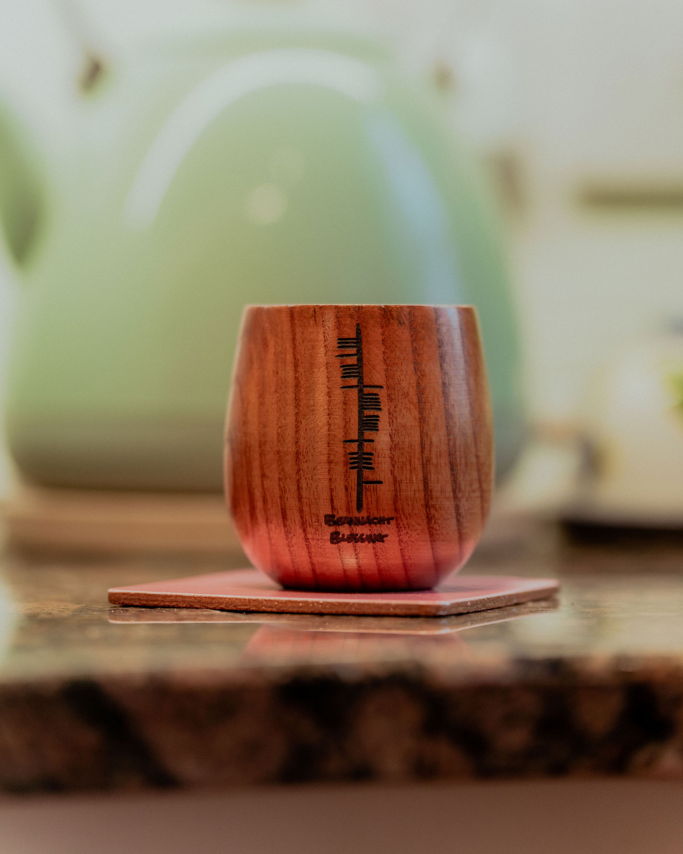 Beannacht - Blessing | Irish Ogham Engraved Wooden Cup | Shannon Liddy