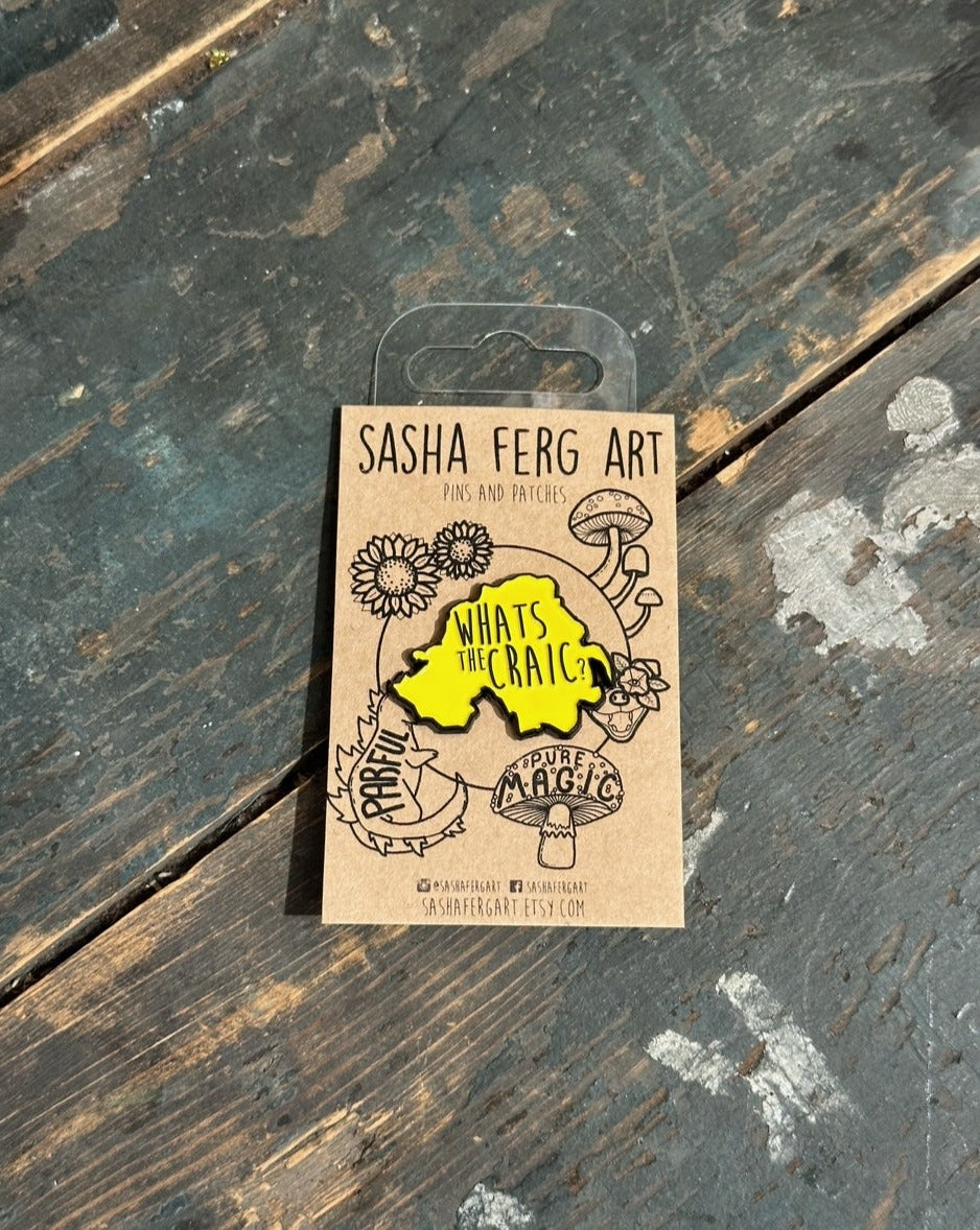 What's The Craic NI Pin | Sasha Ferg Art