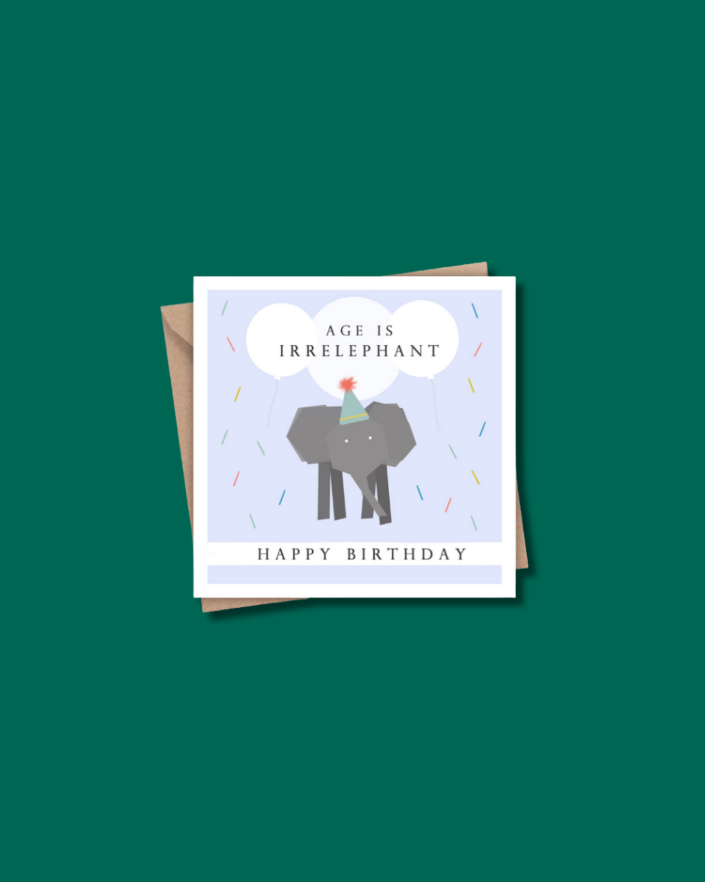 Age Is Irrelephant Birthday Card | Lainey K