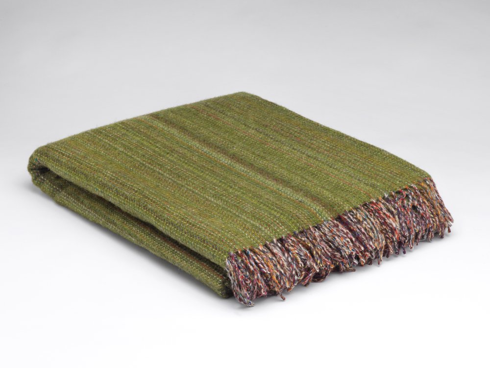 Meadow Green Heritage Tweed-Überwurf 
