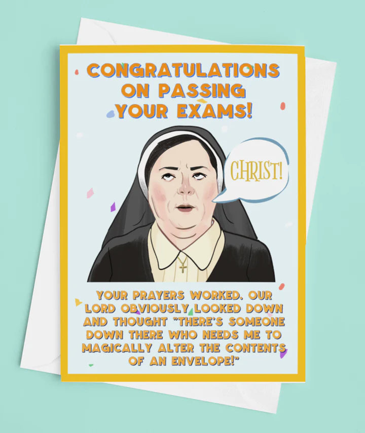 Glückwunschkarte zur Mädchenprüfung von Schwester Michael Derry
