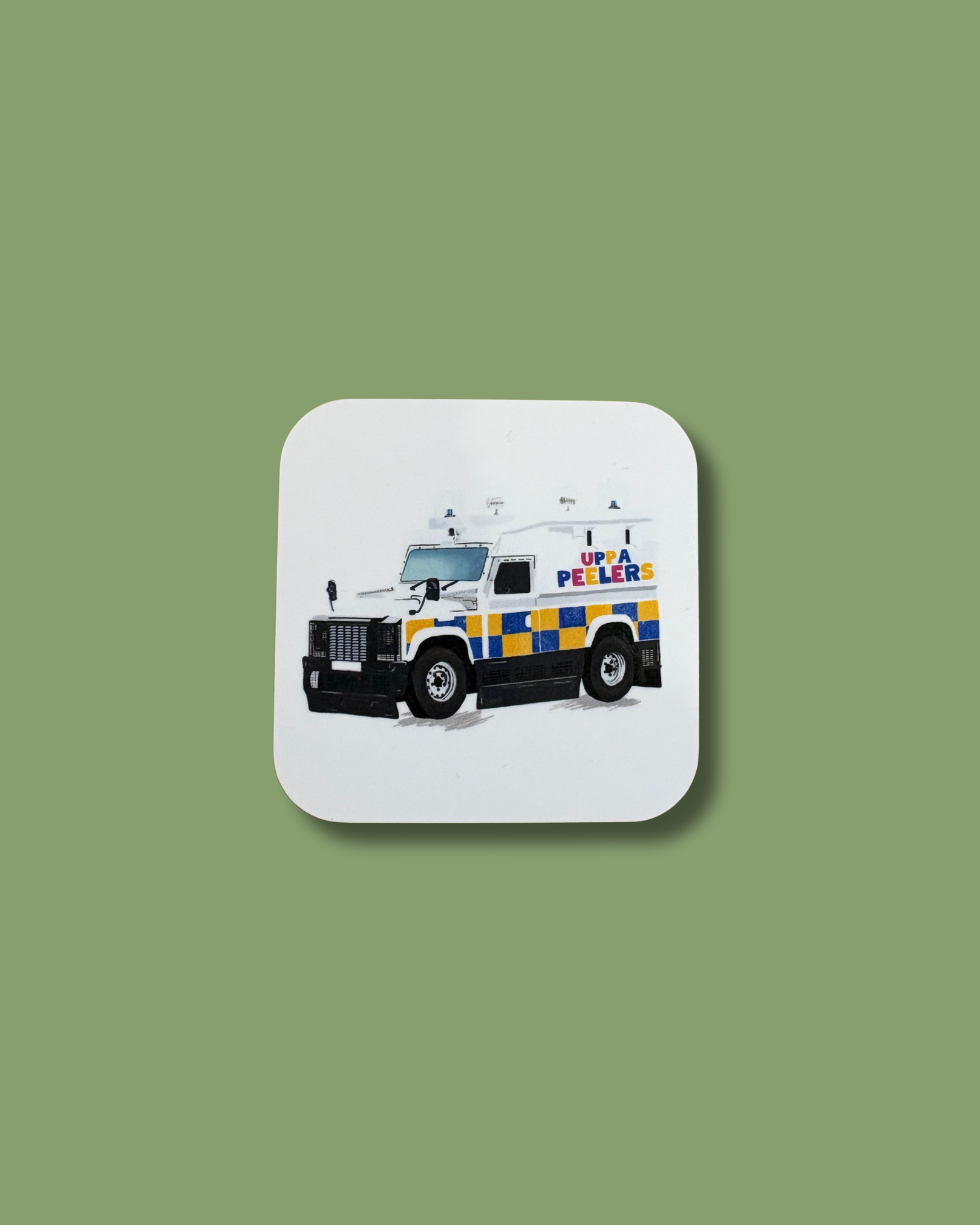 Irish PSNI Gifts | Uppa Peelers Riot Van Coaster | Dearbhail Designs ...