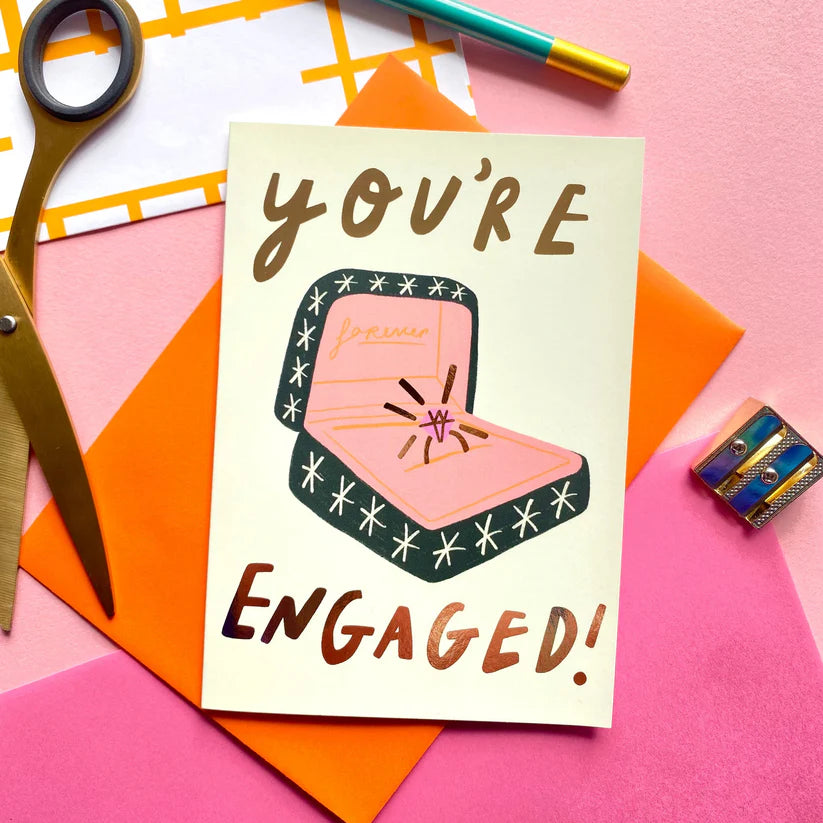 You're Engaged! Card | Kerrie Illustrates
