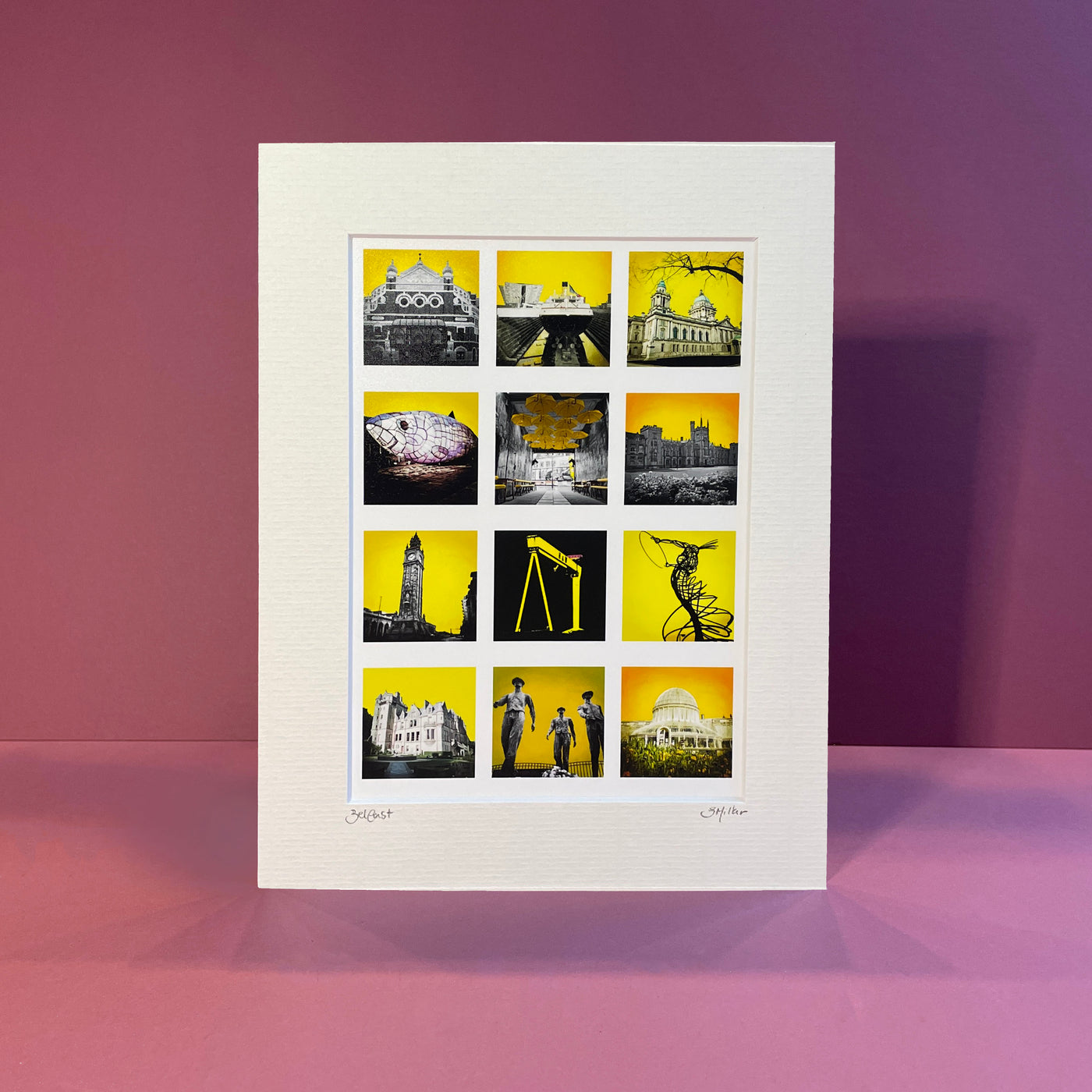Belfast Yellow Collage - Photographic Print